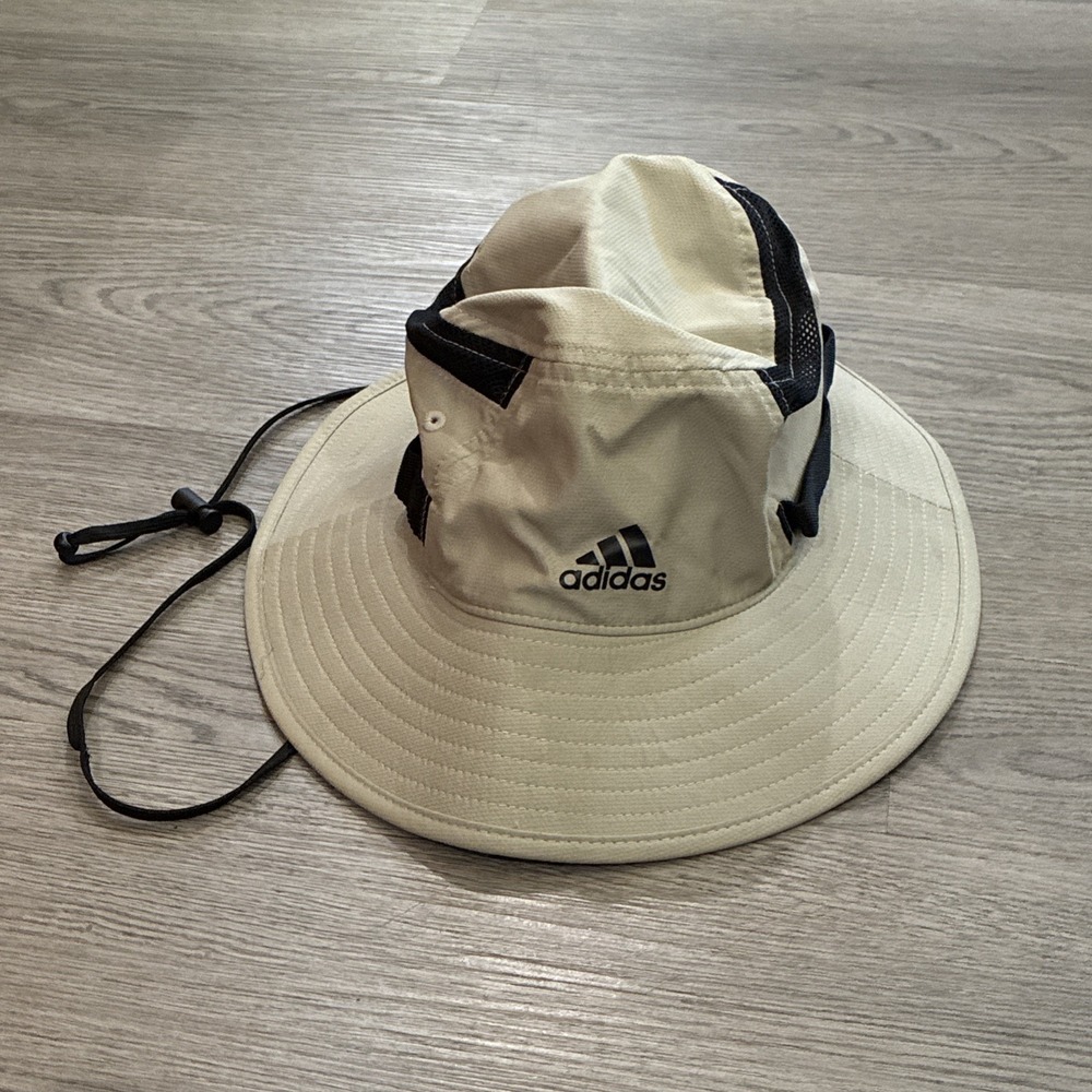 Adidas Mens Victory III Aeroready Sun Protect Bucket Hat Gray/Black Size S/M
